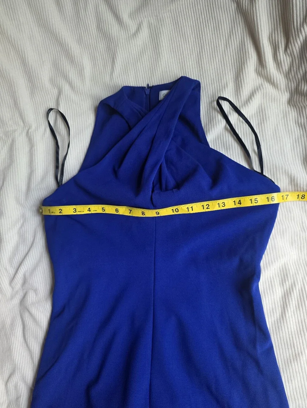 Calvin Klein Crisscross Neck Dress Royal Blue Sz 4 Nwot